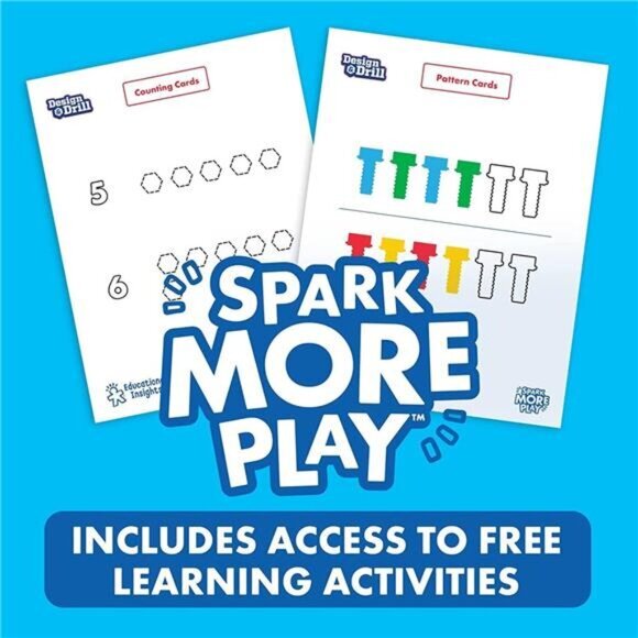 Kids Design & Drill‎ Bolt-It Bucket with Electric Drill Toy, 56 Pieces, STEM Toy - Picture 5 of 6